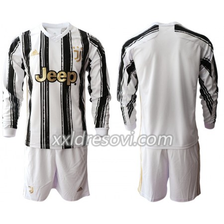 Juventus Domaći Dječji Komplet Dresovi za Nogomet 2020-2021 Dugim Rukavima (+ kratke hlače)